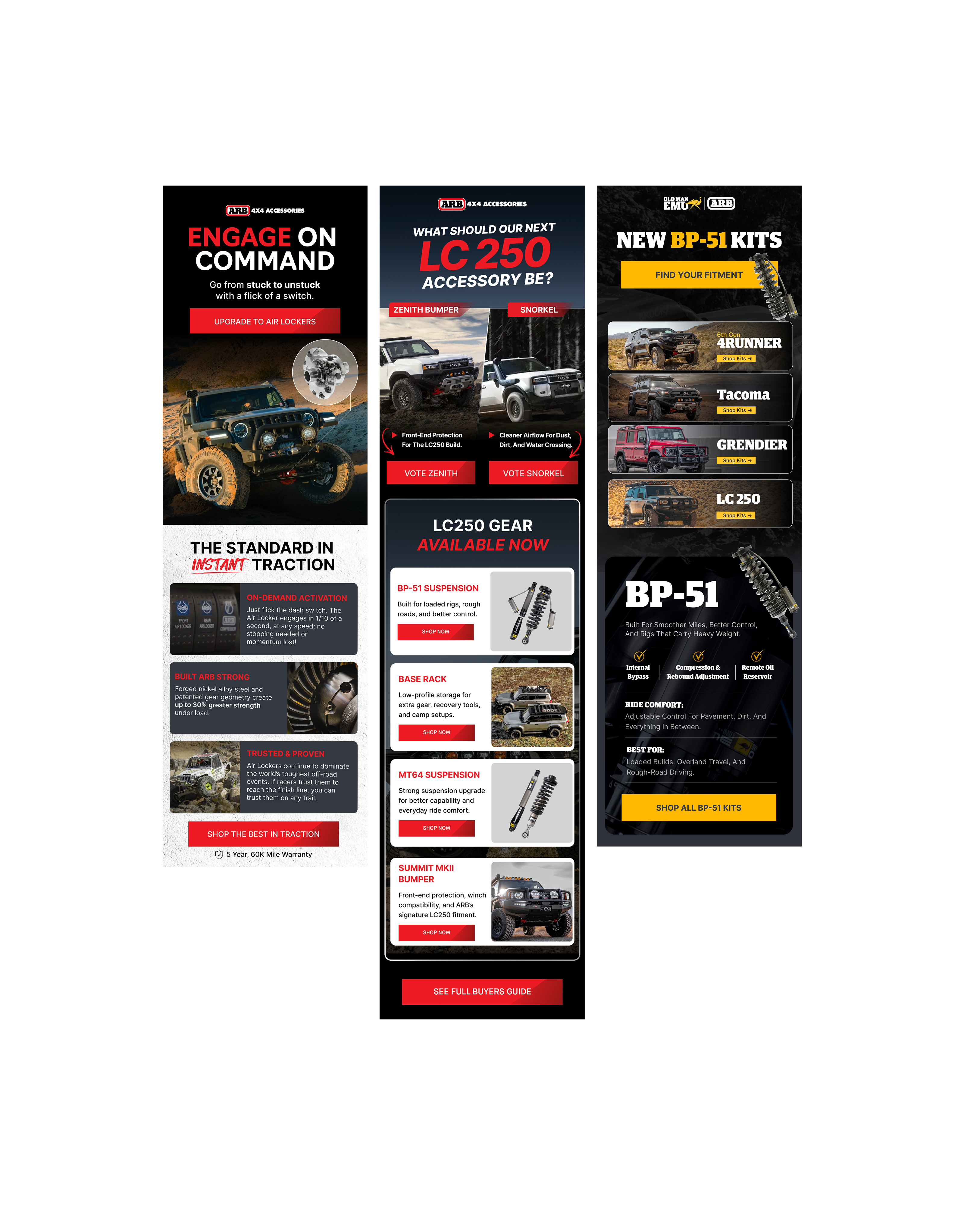 ARB USA email creative examples